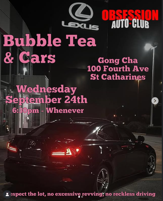 Bubble Tea & Cars flyer